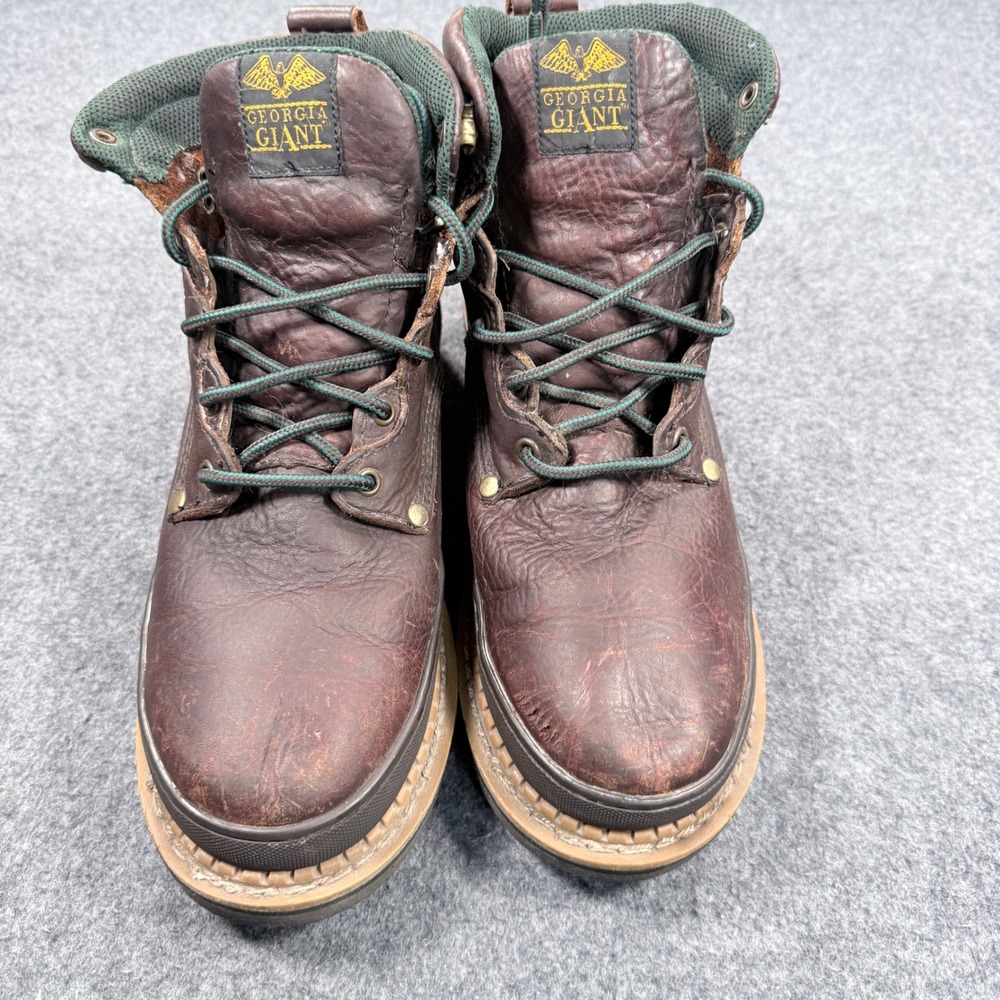 Georgia Giant Mens 6 Inch Leather Work Boots Brown G6274 Size 10 M - Picture 2 of 7